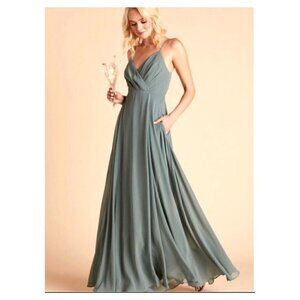 BHLDN Moss Green Eva Bridesmaid Dress